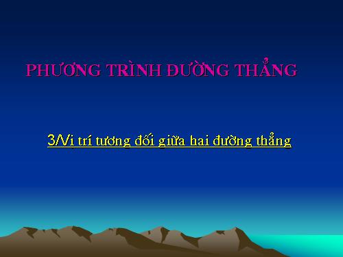 Chương III. §3. Phương trình đường thẳng trong không gian