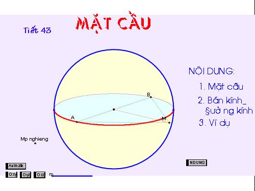 Chương II. §2. Mặt cầu