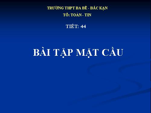 Các bài Luyện tập