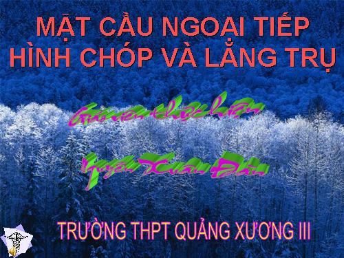 Chương II. §2. Mặt cầu