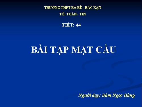 Các bài Luyện tập