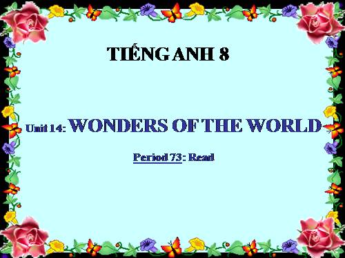 Unit 14. Wonders of the world