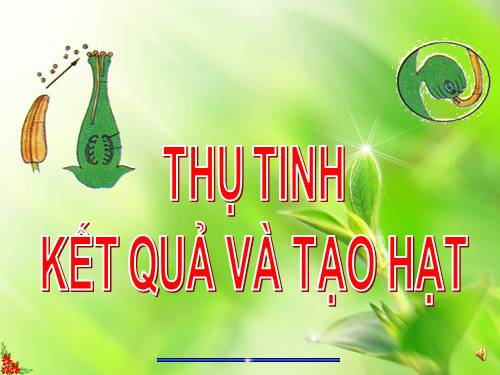 Bài 31. Thụ tinh, kết hạt và tạo quả