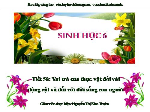 Bài 48. Vai trò của thực vật đối với động vật và đối với đời sống con người