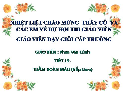 Bài 19. Tuần hoàn máu (tiếp theo)