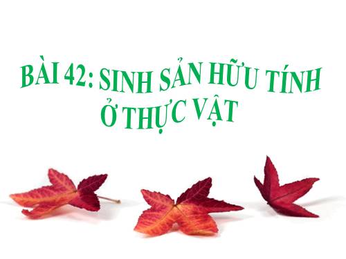 Bài 42. Sinh sản hữu tính ở thực vật