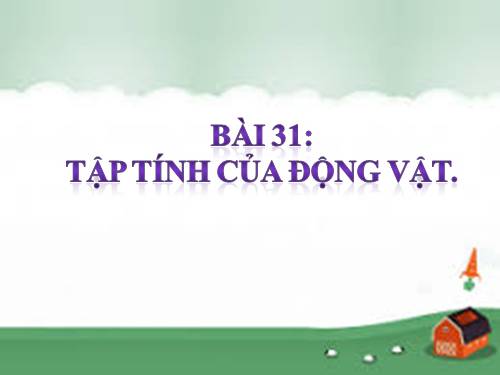 Bài 31. Tập tính của động vật