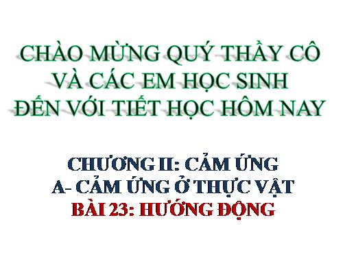 Bài 23. Hướng động