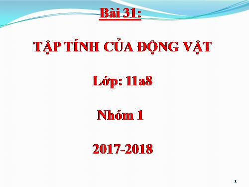 Bài 31. Tập tính của động vật