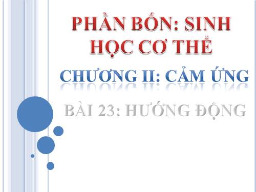 Bài 23. Hướng động