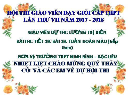 Bài 19. Tuần hoàn máu (tiếp theo)