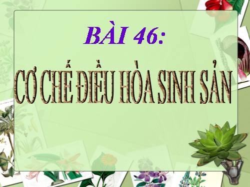 Bài 46. Cơ chế điều hòa sinh sản