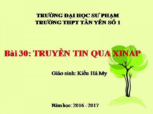 Bài 30. Truyền tin qua xináp