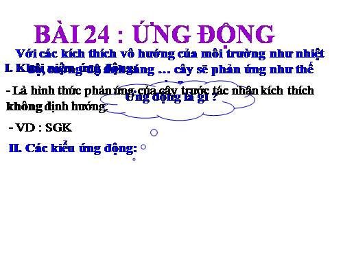 Bài 24. Ứng động