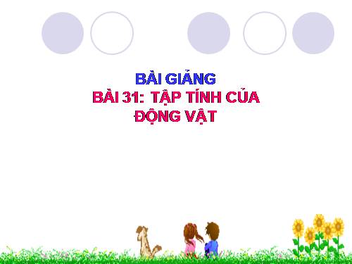 Bài 31. Tập tính của động vật