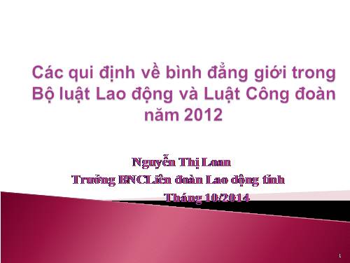 luật bình đẳng gới