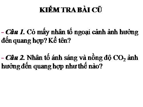 Bài 11. Quang hợp và năng suất cây trồng