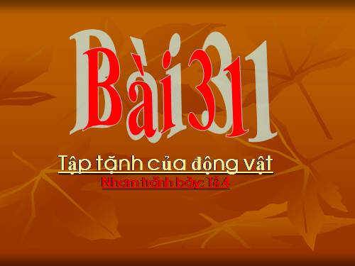 Bài 31. Tập tính của động vật