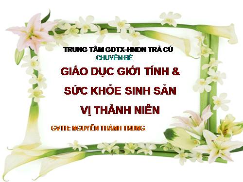 GIÁO DỤC GIỚI TÍNH