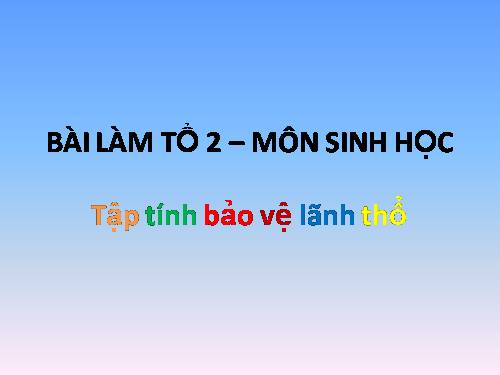 Tập tính bảo vệ lãnh thổ của động vật