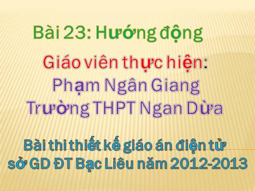 Bài 23. Hướng động