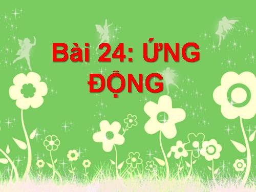 Bài 24. Ứng động