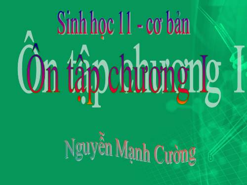 Bài 22. Ôn tập chương I