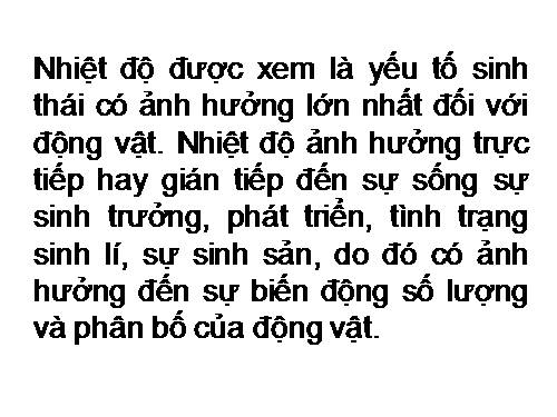 Vai trò quan trọng của nhiệt độ