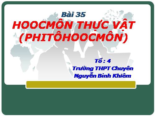 Bài 35. Hoocmôn thực vật