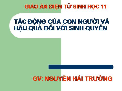 O NHIEM MOI TRUONG