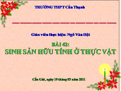 Bài 42. Sinh sản hữu tính ở thực vật