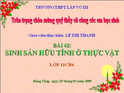 Bài 42. Sinh sản hữu tính ở thực vật