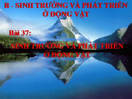 Bài 37. Sinh trưởng và phát triển ở động vật