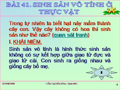 Bài 41. Sinh sản vô tính ở thực vật