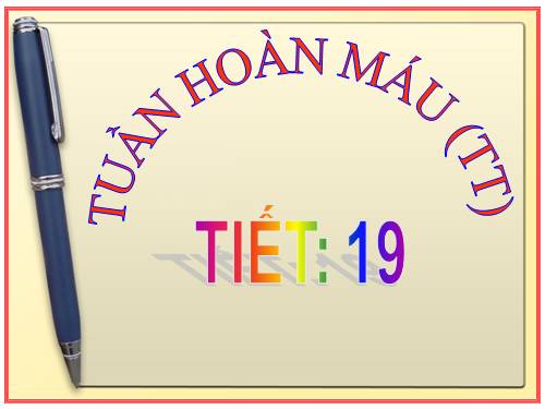 Bài 19. Tuần hoàn máu (tiếp theo)