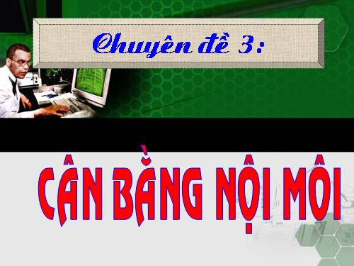 Bài 20. Cân bằng nội môi