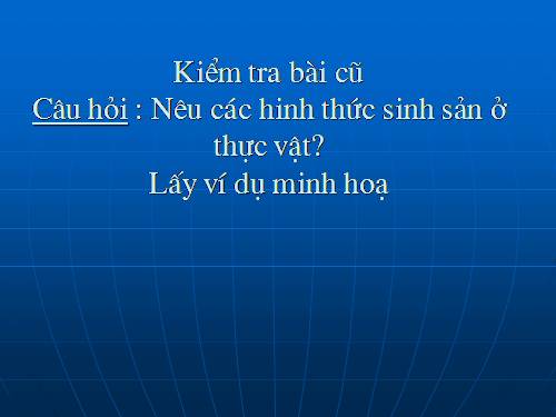 Bài 44. Sinh sản vô tính ở động vật