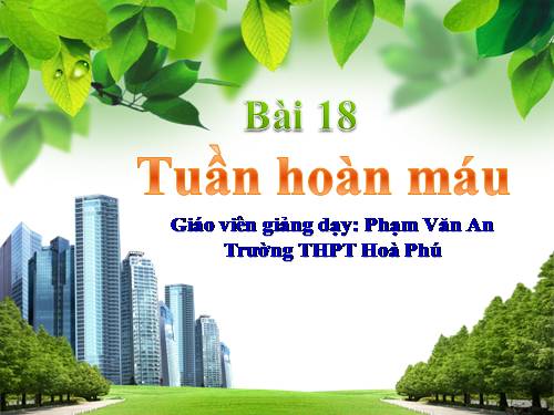 Bài 18. Tuần hoàn máu