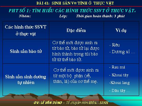 Bài 41. Sinh sản vô tính ở thực vật