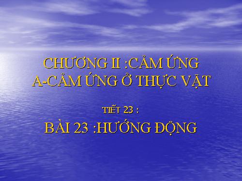 Bài 23. Hướng động