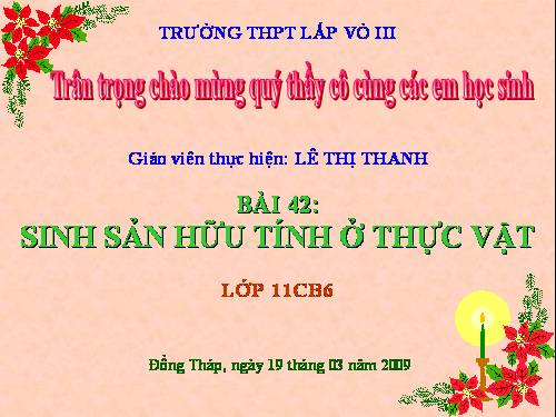 Bài 42. Sinh sản hữu tính ở thực vật