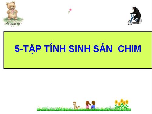 TẬP TÍNH SINH SẢN CHIM