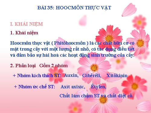 Bài 35. Hoocmôn thực vật