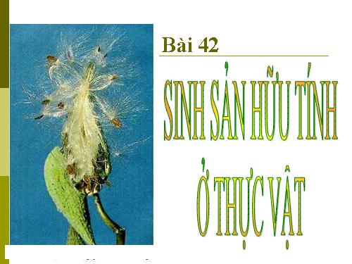 Bài 42. Sinh sản hữu tính ở thực vật