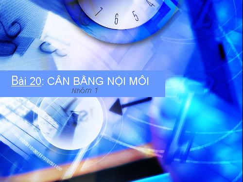 Bài 20. Cân bằng nội môi