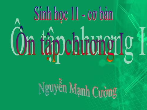 Bài 22. Ôn tập chương I