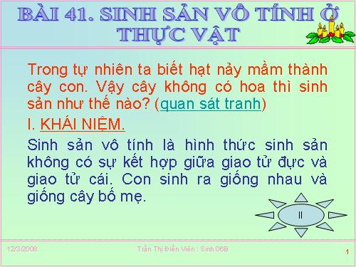 Bài 41. Sinh sản vô tính ở thực vật