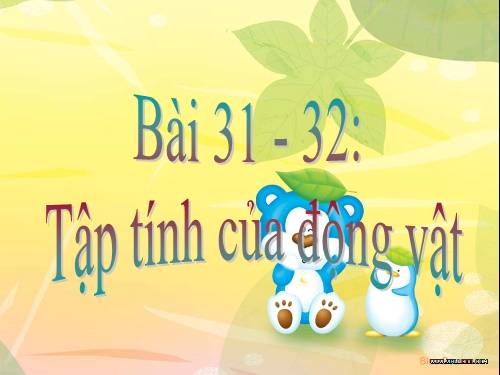 Bài 31. Tập tính của động vật