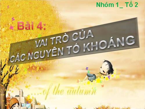 Bài 4. Vai trò của các nguyên tố khoáng