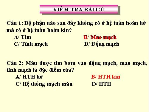 Bài 19. Tuần hoàn máu (tiếp theo)